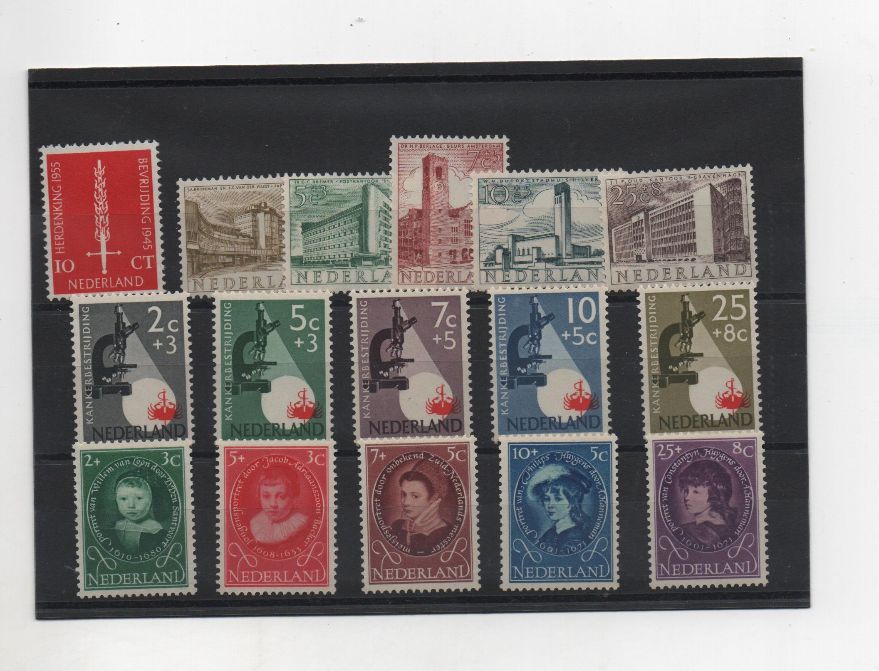 COLECCION SELLOS HOLANDA 1955